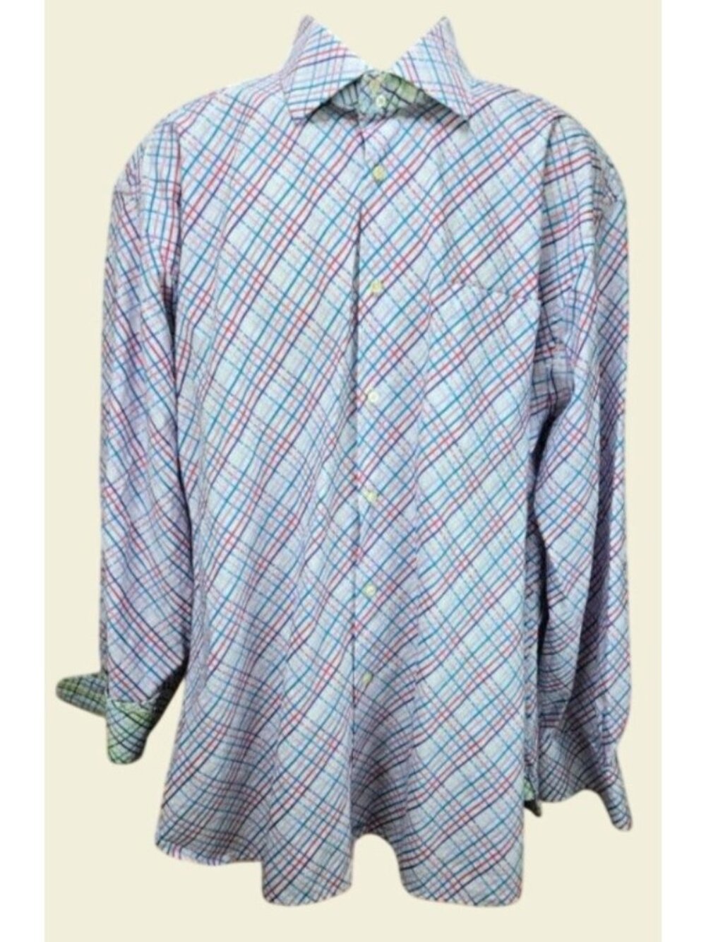 Tommy Hilfiger Mens XL Plaid Button-Down Shirt Multicolor Long Sleeve